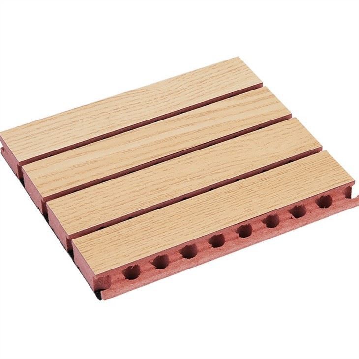 Wooden Agrooved Acoustic Perforated Panel